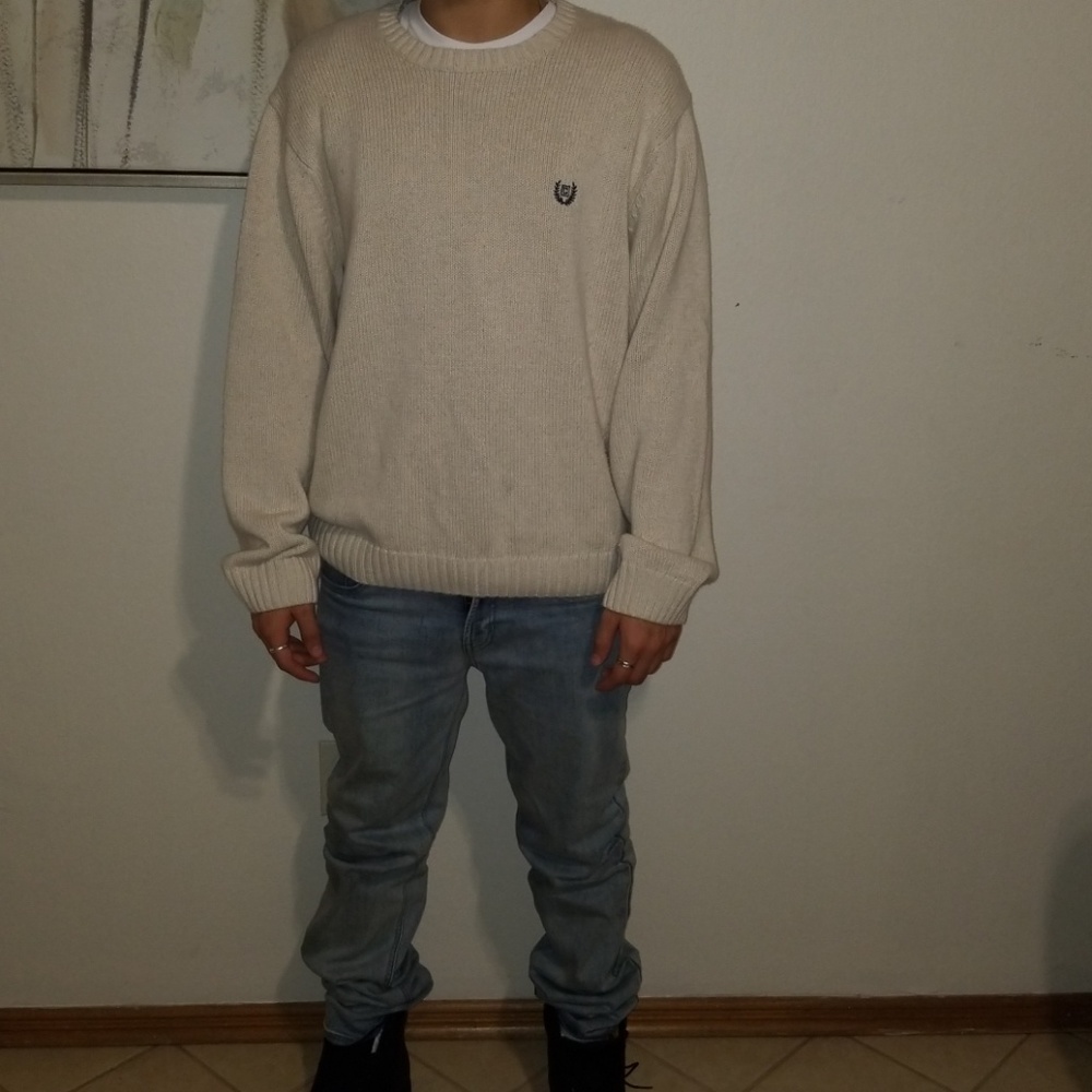 Mens Chaps pullover biege sweater